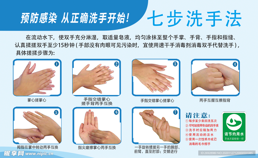最新七步洗手法步骤详解，洗手的科学之道